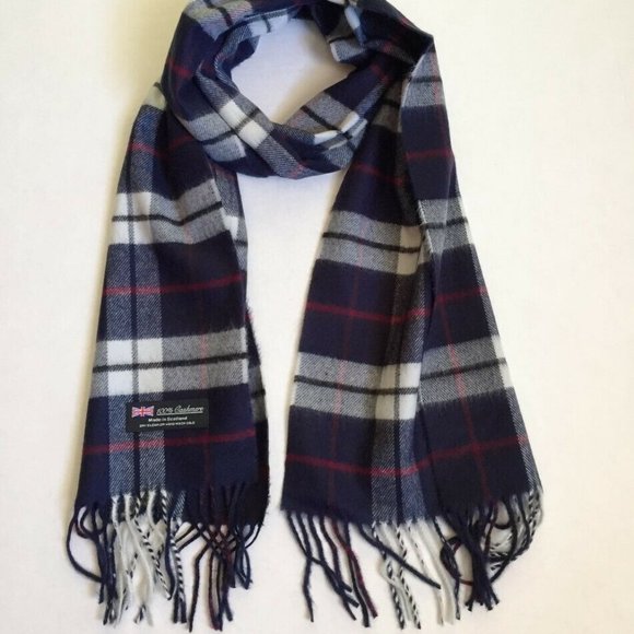 Men's Plaid 100% CASHMERE SCARF - Picture 3 of 4
